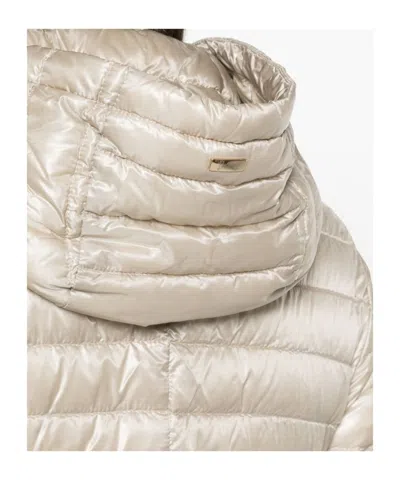 Herno Zip-up Hooded Down Jacket In Neutral