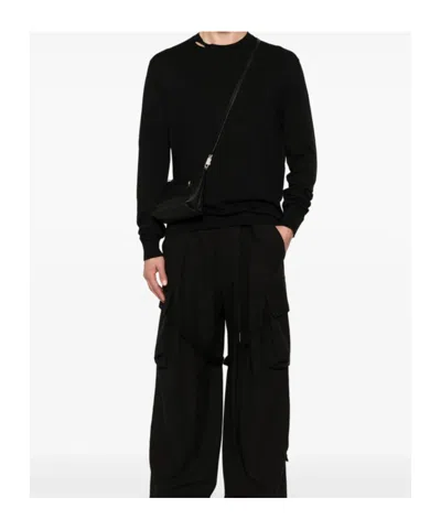 Ann Demeulemeester Man Sweatshirt Black Size L Cotton In Black