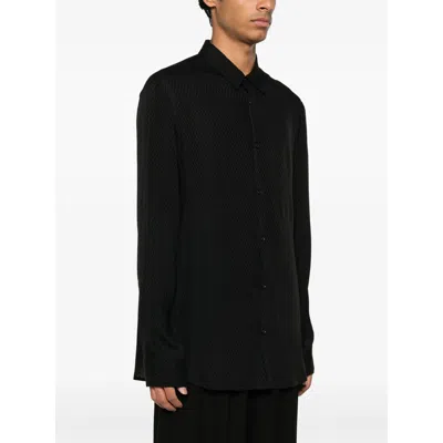 Ann Demeulemeester Andre Long-sleeved Shirt In Black