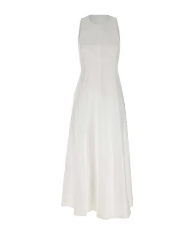 Eleventy Sleeveless Midi Dress In White