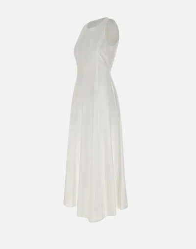 Eleventy Sleeveless Midi Dress In White