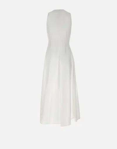 Eleventy Sleeveless Midi Dress In White