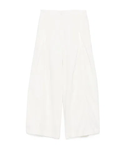 Low Classic Pleated Detail Track Pants In White