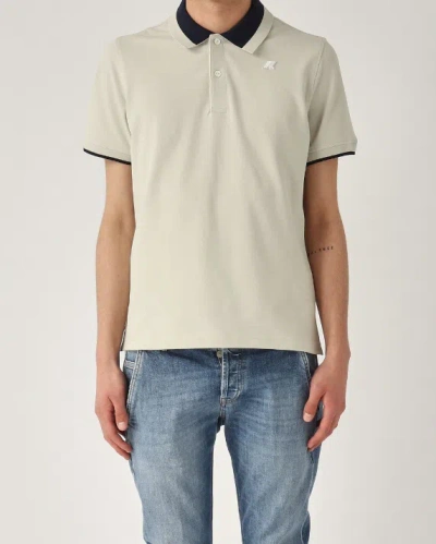 K-way Logo Patch Polo Shirt In Neutral
