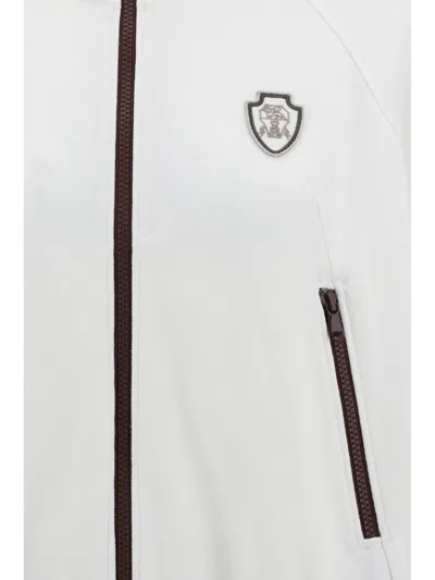 Brunello Cucinelli Long Sleeve Sweatshirt In White