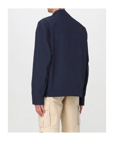 K-way Stand Collar Casual Jacket In Blue