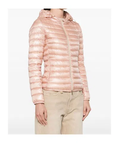 Herno Lightweight Quilted Down Jacket With Stand Collar In Pink