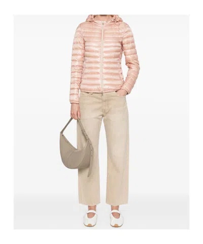Herno Lightweight Quilted Down Jacket With Stand Collar In Pink