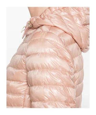 Herno Lightweight Quilted Down Jacket With Stand Collar In Pink