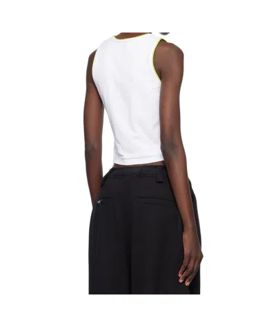 Casablanca White Pima Cotton Tank Top In White