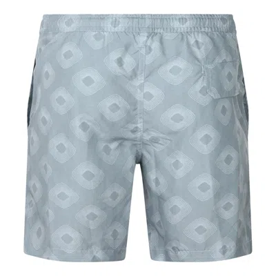 Eleventy Elastic Waist Swimming Trunks In Blue