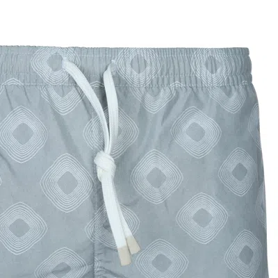 Eleventy Elastic Waist Swimming Trunks In Blue