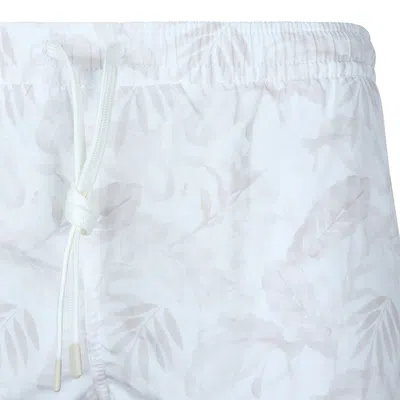Eleventy Floral-print Swim Shorts In White