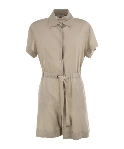 Herno Women Chemisier Jumpsuit With Drawstring