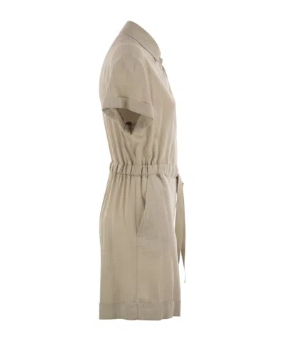 Herno Women Chemisier Jumpsuit With Drawstring