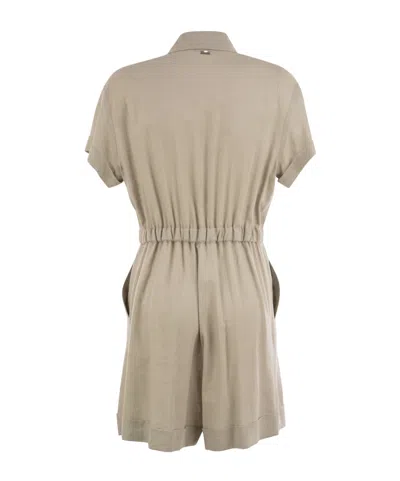 Herno Women Chemisier Jumpsuit With Drawstring