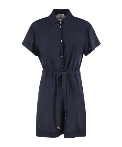Herno Women Chemisier Jumpsuit With Drawstring