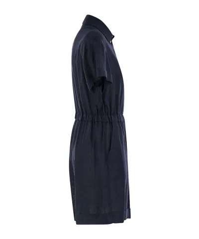 Herno Women Chemisier Jumpsuit With Drawstring
