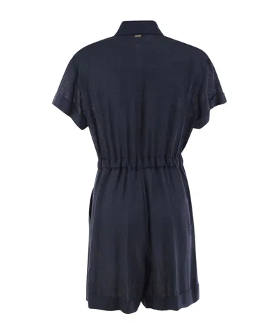 Herno Women Chemisier Jumpsuit With Drawstring
