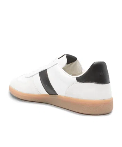 Tom Ford Archer White Low Top Sneakers With Logo Lettering On Tongue And Heel And Contrasting Heel In Leather