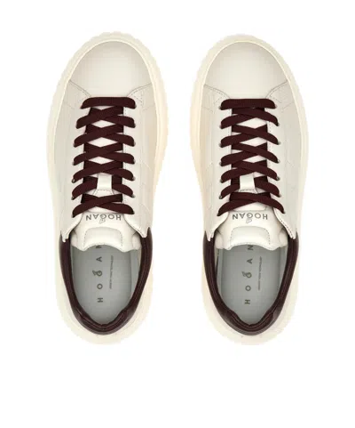 Hogan Low-top Sneakers With Rubber Sole And Platform In Neutral
