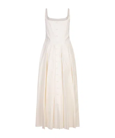 Marni Patterned-jacquard Cotton Midi Dress In White