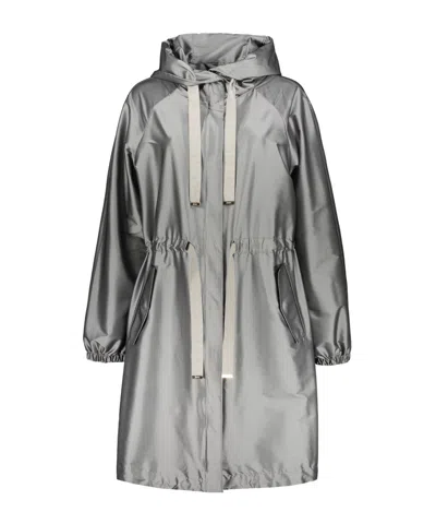 Herno Satin-finish Parka In Gray