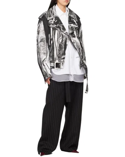 Jean Paul Gaultier Cotton Coated Jacket In Black