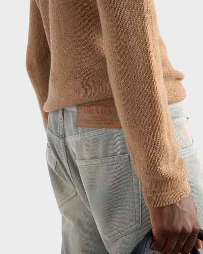 Prada Corduroy Jeans In Gray
