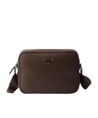 Prada Textured Leather Crossbody Bag