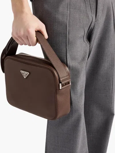 Prada Textured Leather Crossbody Bag