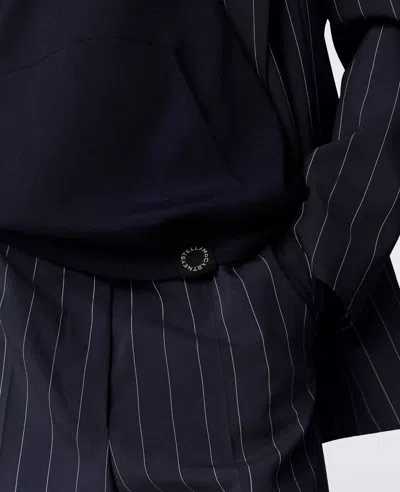 Stella Mccartney Tailored Pinstripe Wool Shorts In Black