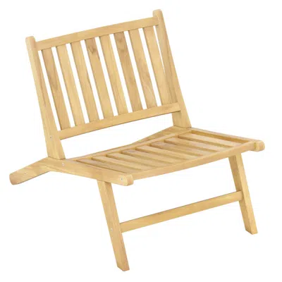 Hivvago Teak Wood Outdoor Reclining Chair With Comfortable Backrest In Neutral