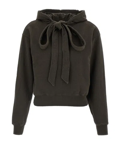 Jw Anderson Cotton Jersey Hoodie In Black