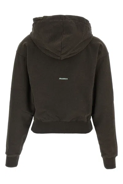 Jw Anderson Cotton Jersey Hoodie In Black