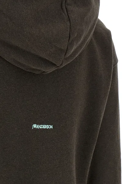 Jw Anderson Cotton Jersey Hoodie In Black