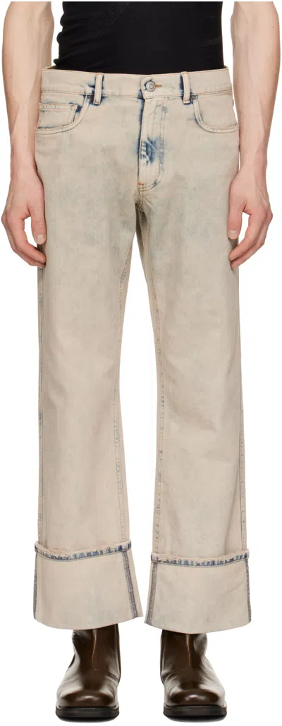 Coperni Boyfriend Jeans In Unique Greige Cotton Denim In Gray