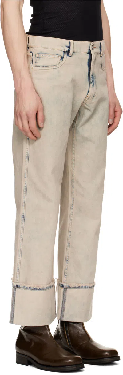 Coperni Boyfriend Jeans In Unique Greige Cotton Denim In Gray