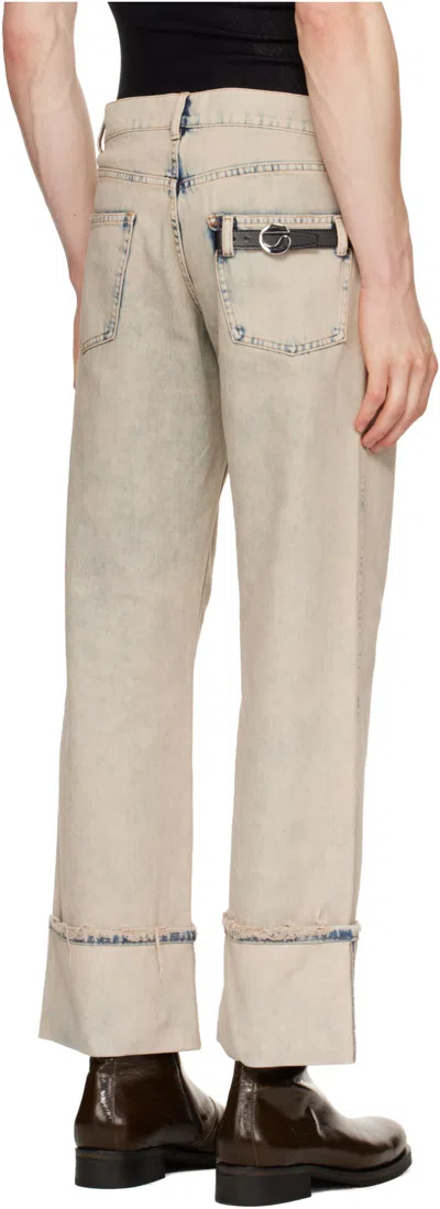 Coperni Boyfriend Jeans In Unique Greige Cotton Denim In Gray