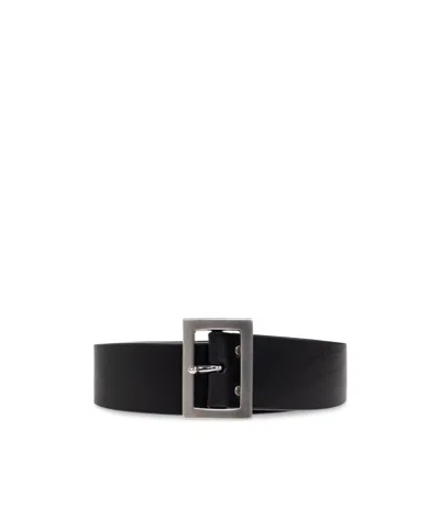 Rick Owens Rectangular Buckle Belt In Black