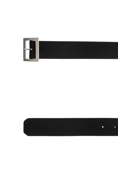 Rick Owens Rectangular Buckle Belt In Black