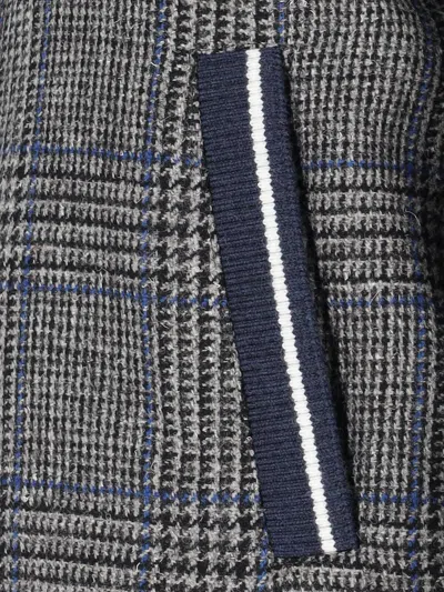Thom Browne Checked Pattern Ribbed Collar Jacket