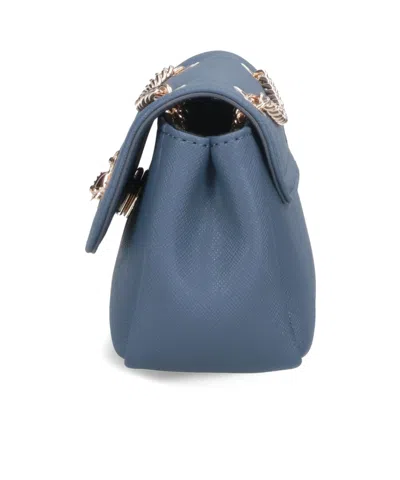 Vivienne Westwood Orb Plaque Foldover Top Shoulder Bag In Blue