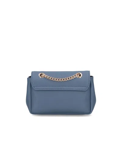 Vivienne Westwood Orb Plaque Foldover Top Shoulder Bag In Blue
