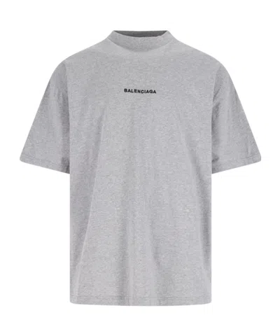Balenciaga T-shirt Oversize In Gray