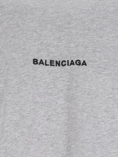 Balenciaga T-shirt Oversize In Gray
