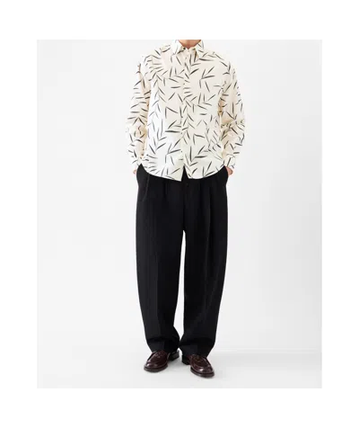 Jacquemus Le Simon ml Leaf-print Button-up Shirt In Neutral