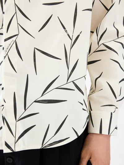 Jacquemus Le Simon ml Leaf-print Button-up Shirt In Neutral