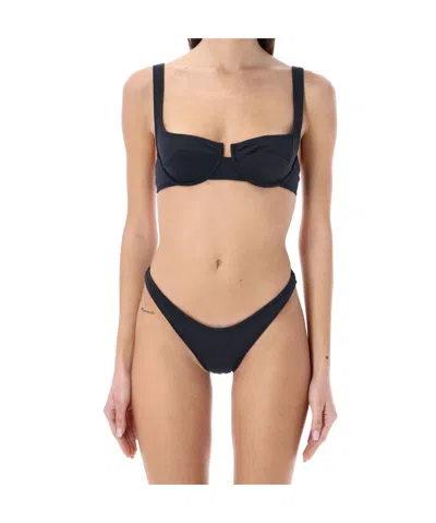 Reina Olga Brigitte Bikini Top Adjustable Straps In Black