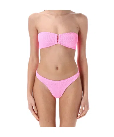 Reina Olga Ausulia Bandeau Bikini Top In Pink